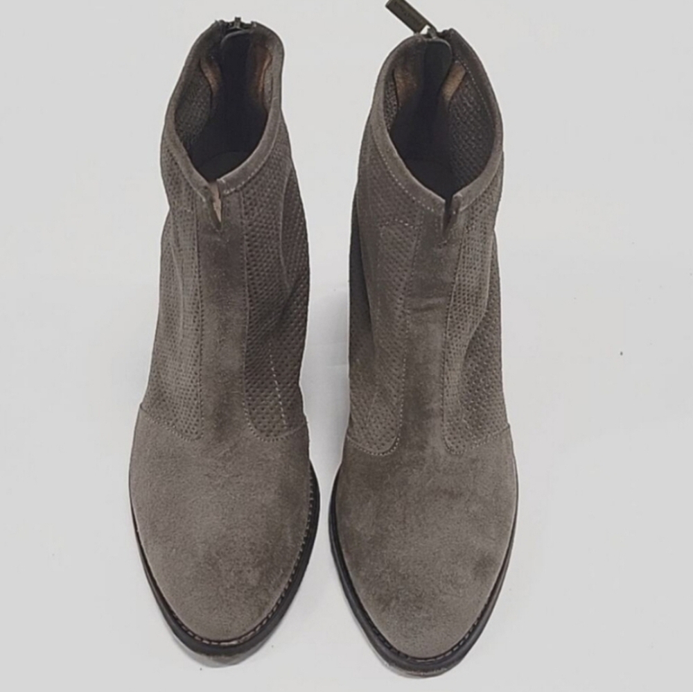 Aquatalia Faris Perforated Suede Ankle Booties